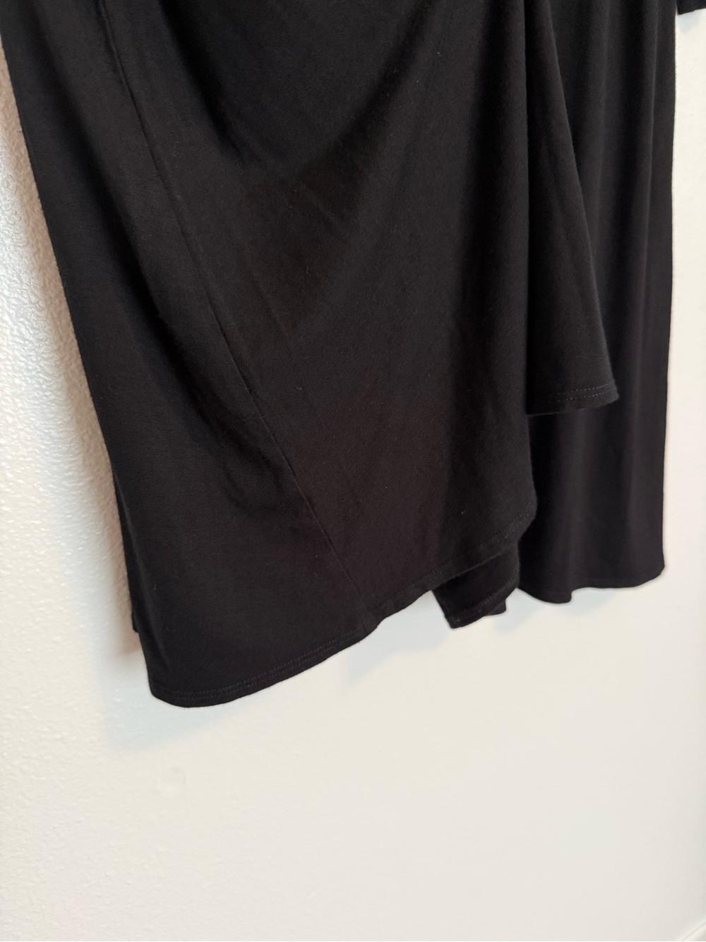 Eileen Fisher - Viscose Jersey Knit Crew Neck Elbow Sleeve Black Tunic Top - 3X - Picture 8 of 13